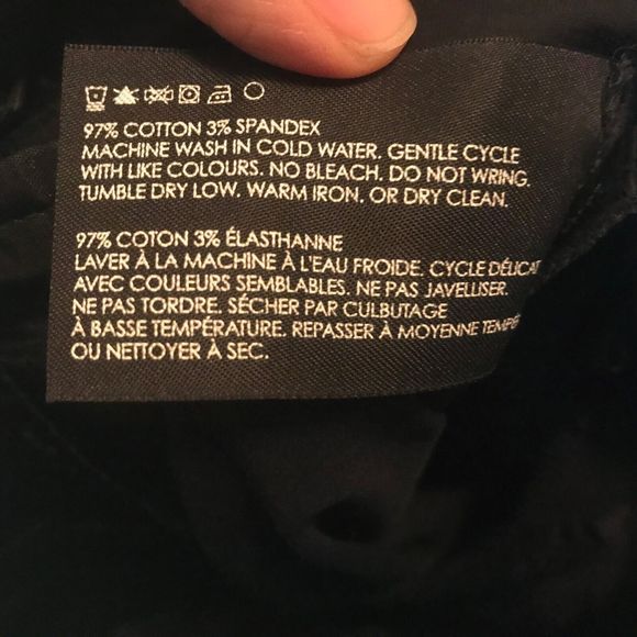 Club Monaco Cotton Black  Solid Wide Leg Career Dress Trousers Pants size 0 - Picture 5 of 7